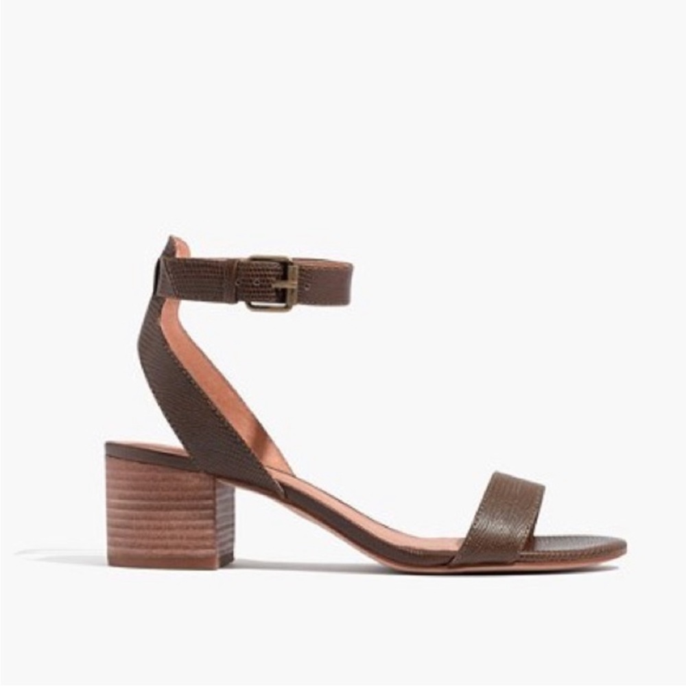 Madewell Simple Mid-Heel Sandals G4972 upper leather